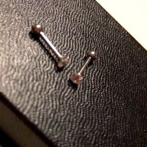 Pair of 16 gauge stainless steel piercings